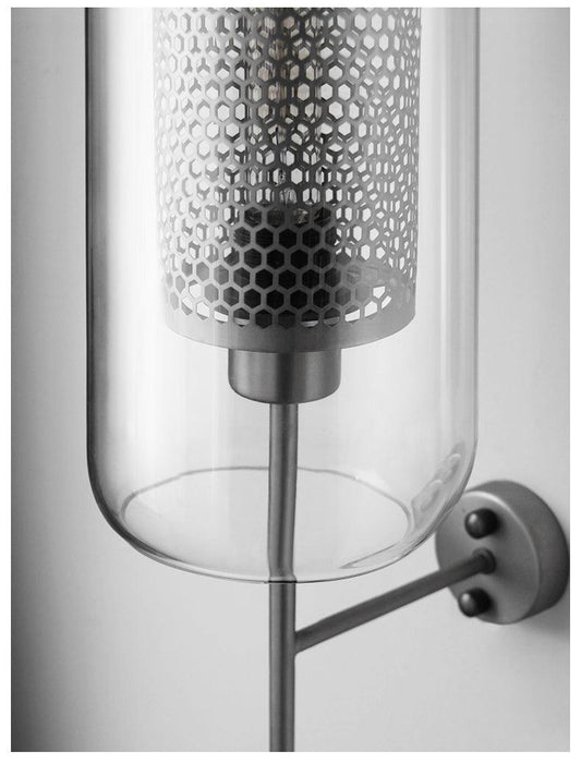 Chiswick Glass Shade Brass Fitting Wall Light-DWHOME