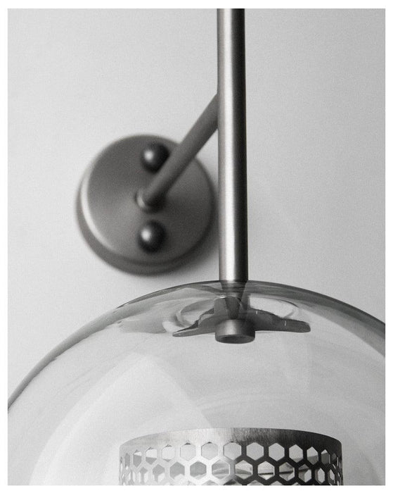 Chiswick Glass Shade Brass Fitting Wall Light-DWHOME