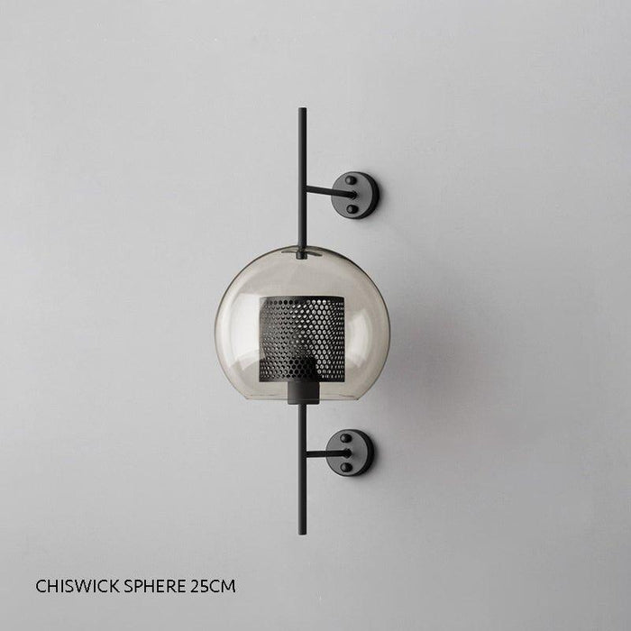 Chiswick Glass Shade Brass Fitting Wall Light-DWHOME