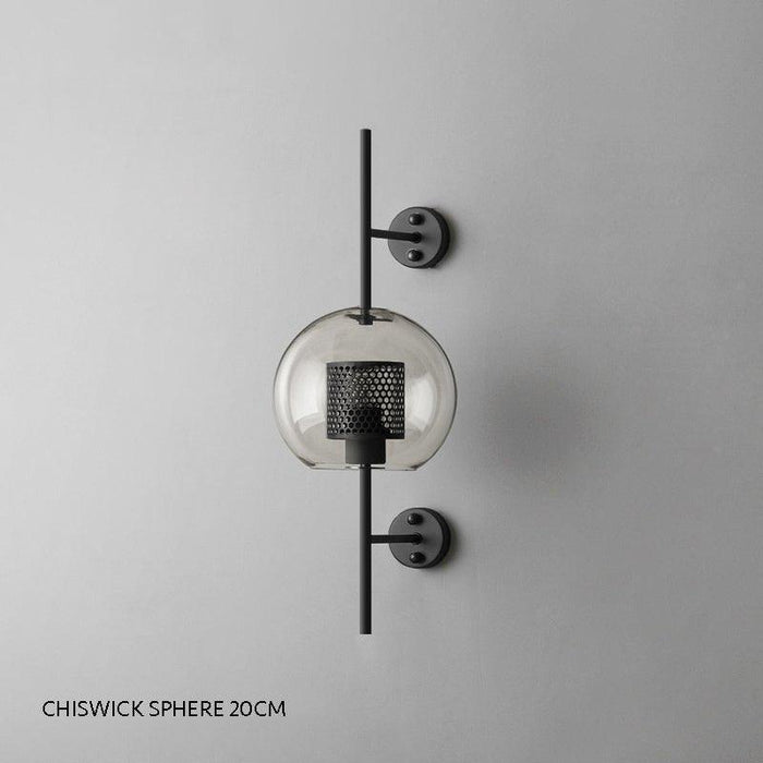 Chiswick Glass Shade Brass Fitting Wall Light-DWHOME