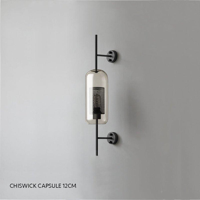 Chiswick Glass Shade Brass Fitting Wall Light-DWHOME