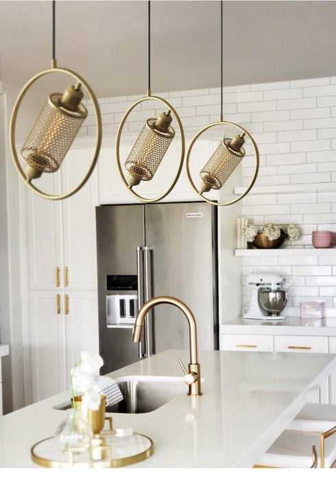 Chiswick Hoop Minimalist Brass Fitting Pendant Light - DWHOME