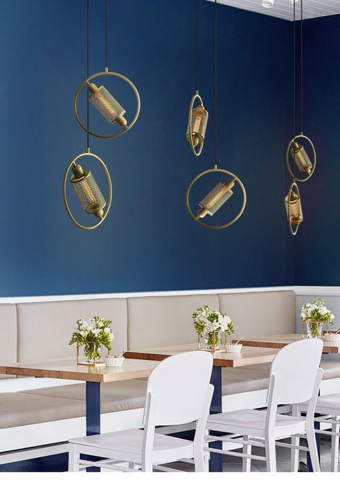 Chiswick Hoop Minimalist Brass Fitting Pendant Light - DWHOME