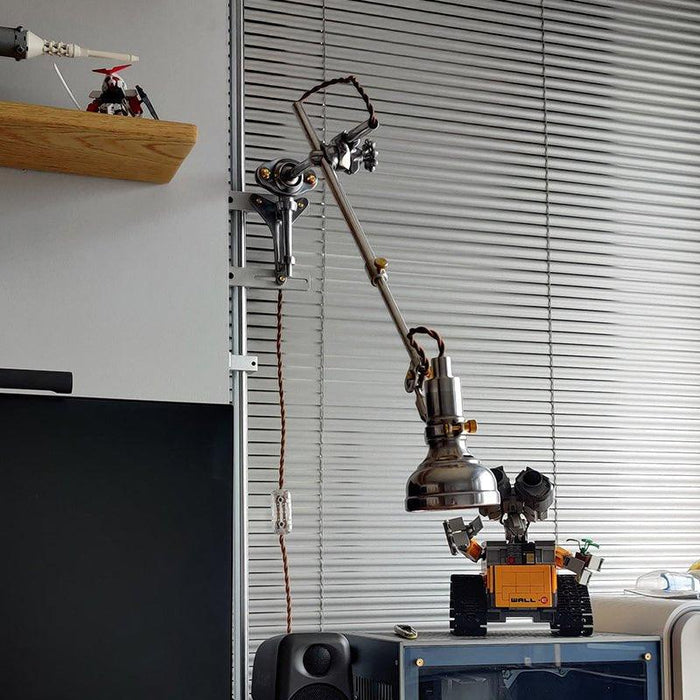 Chrome Mill House Long Arm Industrial Wall Light-DWHOME