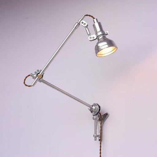 Chrome Mill House Long Arm Industrial Wall Light-DWHOME