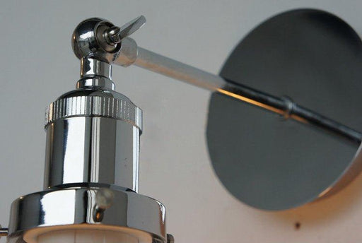 Chrome Wall Light With Glass Cone Shade-DWHOME