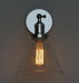 Chrome Wall Light With Glass Cone Shade - DWHOME