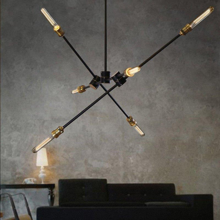 Circa Black Industrial Pendant Light With Brass Fitting - DWHOME
