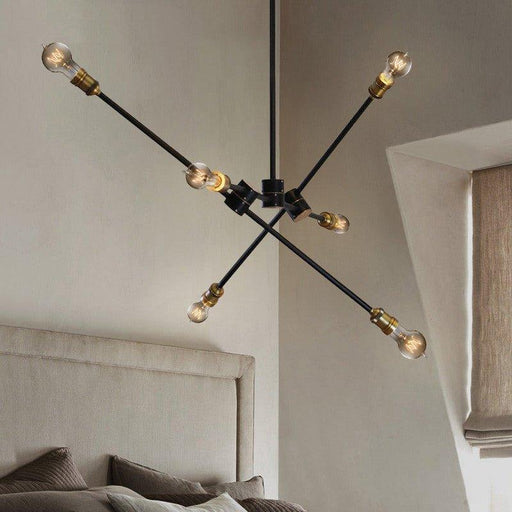 Circa Black Industrial Pendant Light With Brass Fitting-DWHOME