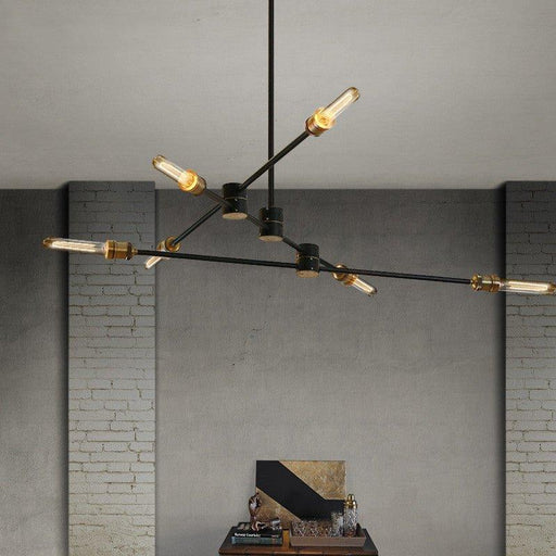 Circa Black Industrial Pendant Light With Brass Fitting-DWHOME