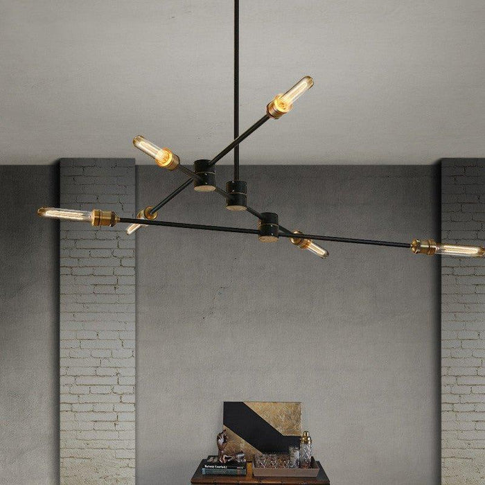 Circa Black Industrial Pendant Light With Brass Fitting - DWHOME