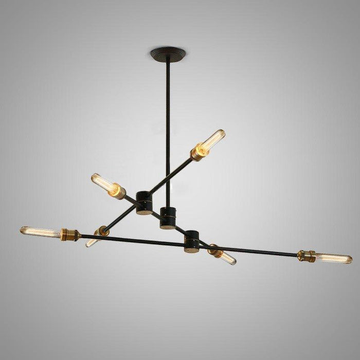 Circa Black Industrial Pendant Light With Brass Fitting - DWHOME