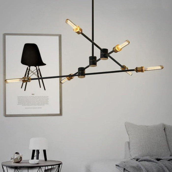 Circa Black Industrial Pendant Light With Brass Fitting - DWHOME