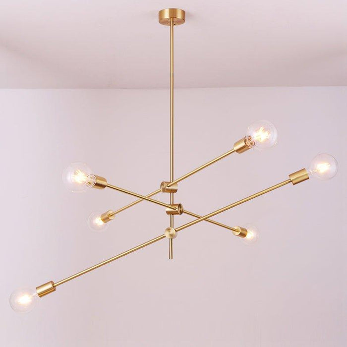 Circa Brass Line burst Mid Century Pendant Light - DWHOME