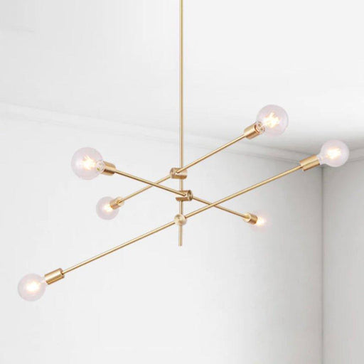 Circa Brass Line burst Mid Century Pendant Light-DWHOME