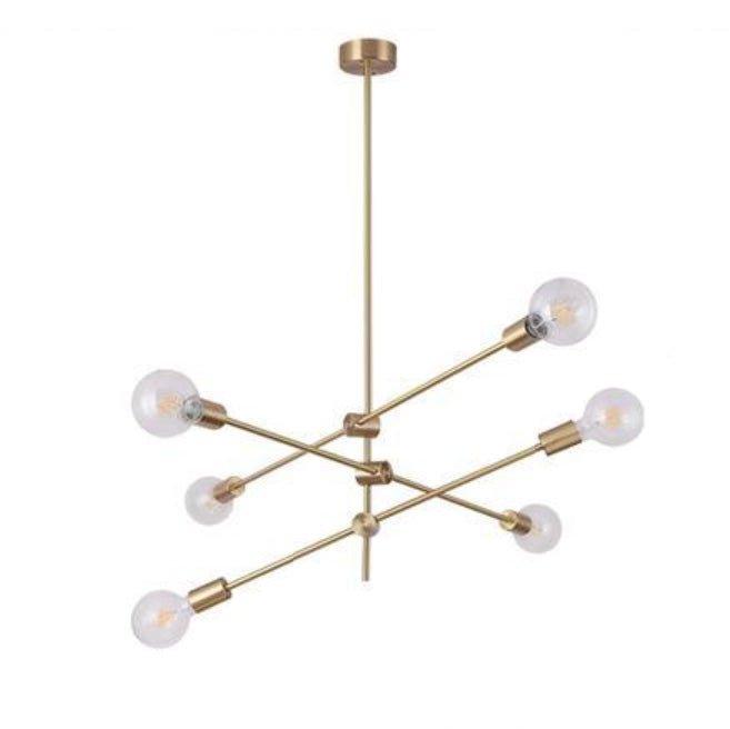 Circa Brass Line burst Mid Century Pendant Light - DWHOME