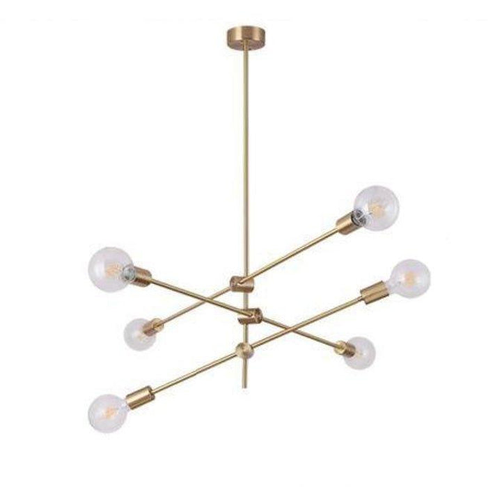 Circa Brass Line burst Mid Century Pendant Light-DWHOME