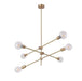 Circa Brass Line burst Mid Century Pendant Light - DWHOME