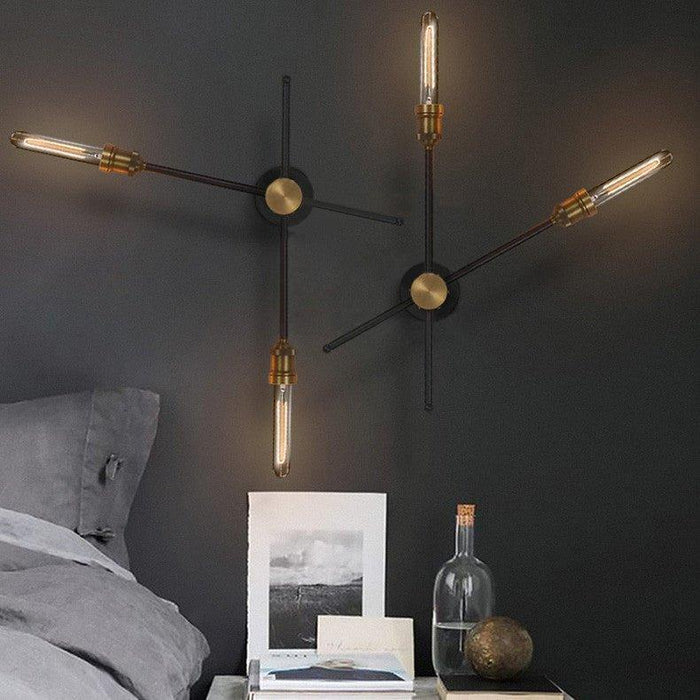 Circa Duo Industrial Wall Light With Brass Fitting - 2 heads - DWHOME
