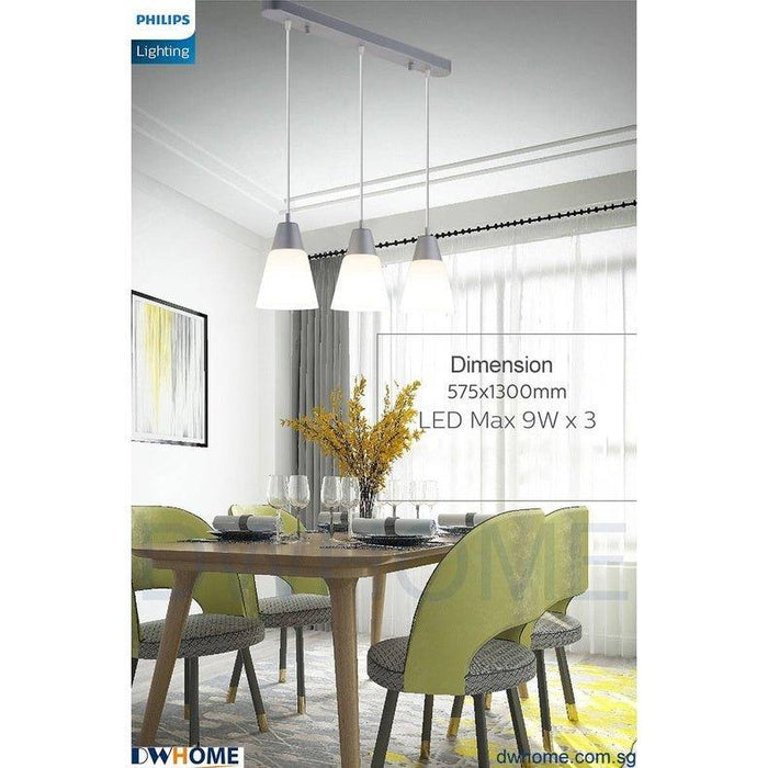 CL301 [SG Seller] Philips Dining Pendant Light Three Header Golden Ratio Body Deisgn Modern - DWHOME