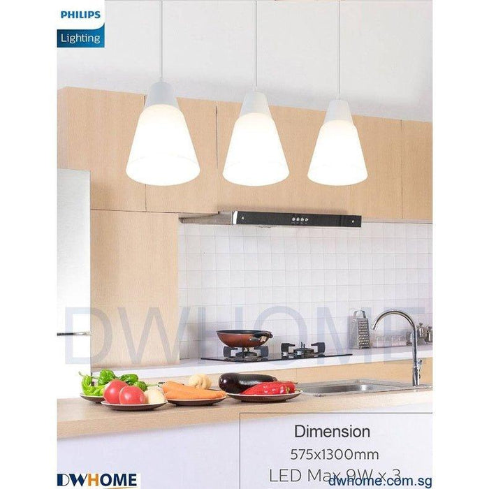 CL301 [SG Seller] Philips Dining Pendant Light Three Header Golden Ratio Body Deisgn Modern - DWHOME