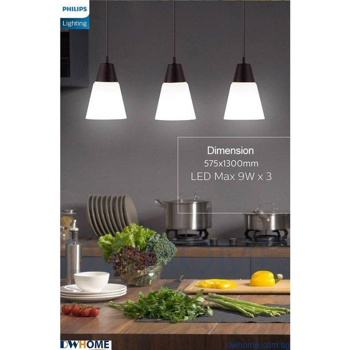 CL301 [SG Seller] Philips Dining Pendant Light Three Header Golden Ratio Body Deisgn Modern - DWHOME