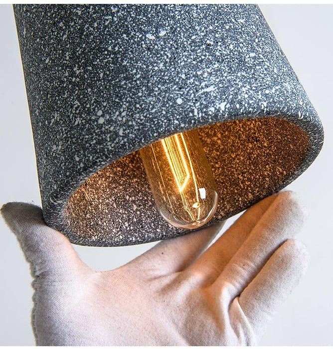 Coburg Wooden Top Concrete Shade Pendant Light-DWHOME