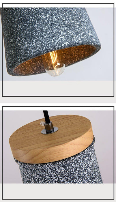 Coburg Wooden Top Concrete Shade Pendant Light - DWHOME