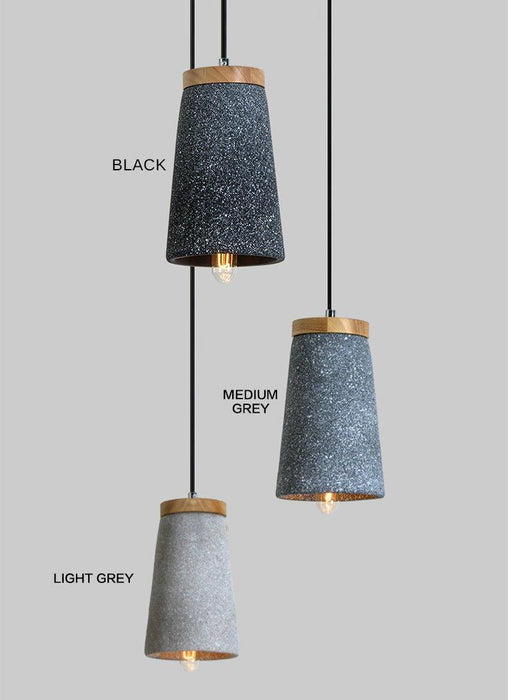 Coburg Wooden Top Concrete Shade Pendant Light - DWHOME