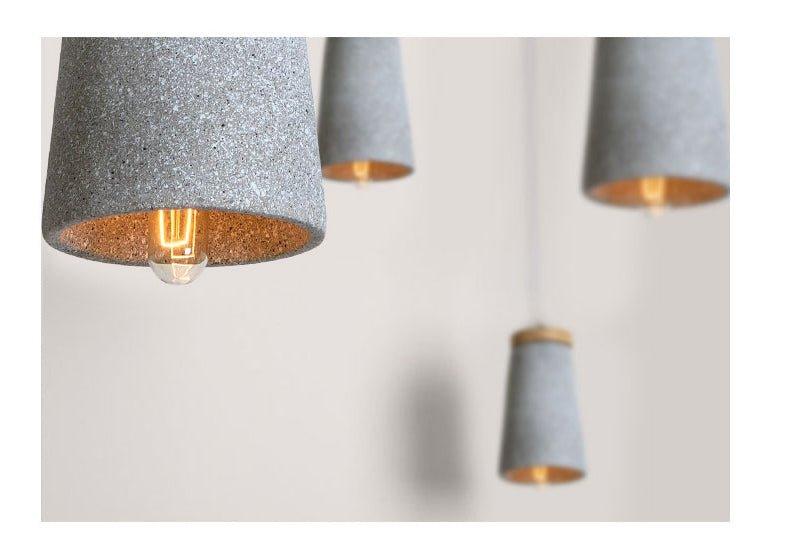 Coburg Wooden Top Concrete Shade Pendant Light - DWHOME