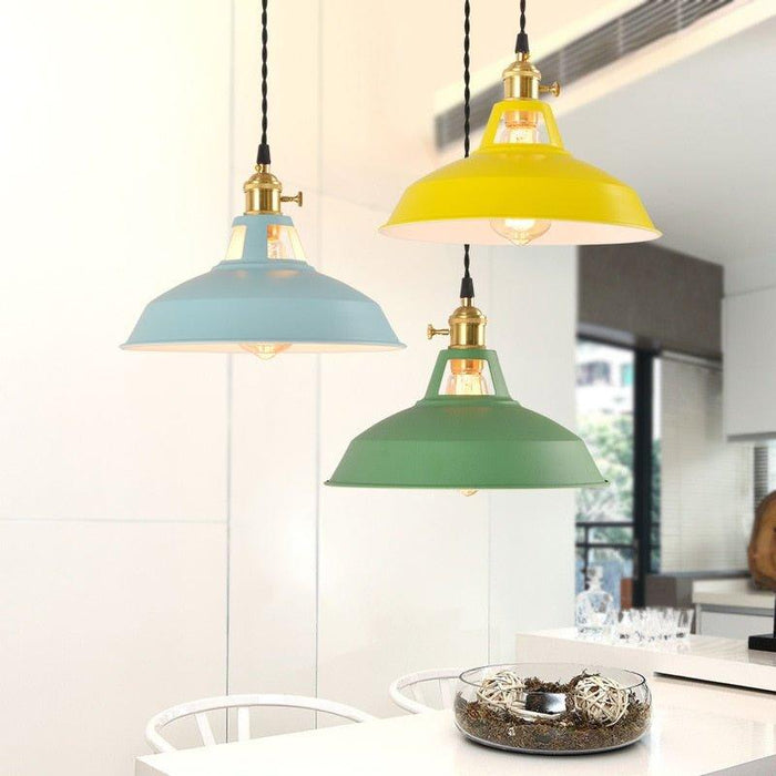 "Pendentifs lumineux avec couvercle coloré - DWHOME"