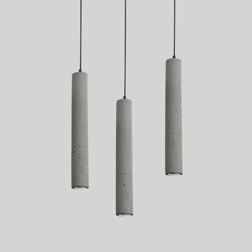 Long Concrete Pipe Minimalist Line Pendant Light-DWHOME