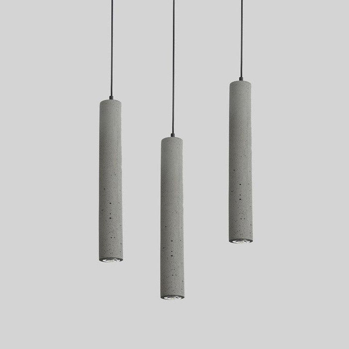 Long Concrete Pipe Minimalist Line Pendant Light - DWHOME