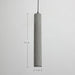 Long Concrete Pipe Minimalist Line Pendant Light - DWHOME