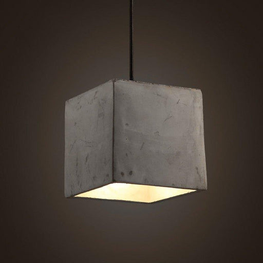 Concrete Odense Cube Pendant Light-DWHOME