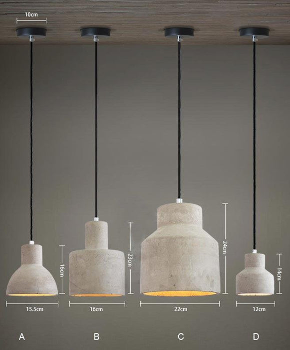 Concrete Oslo Minimalist Pendant Light - DWHOME
