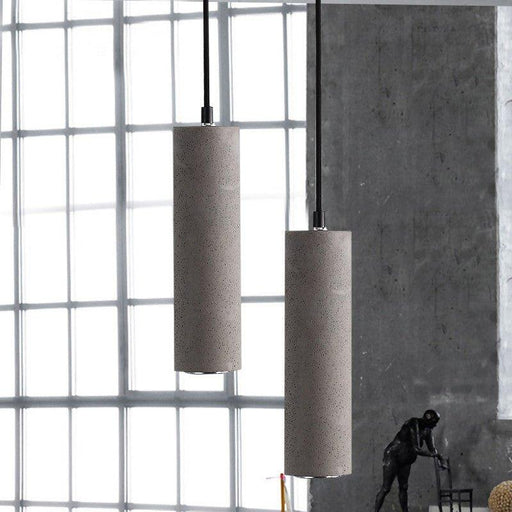 Concrete Pipe Pendant Light-DWHOME
