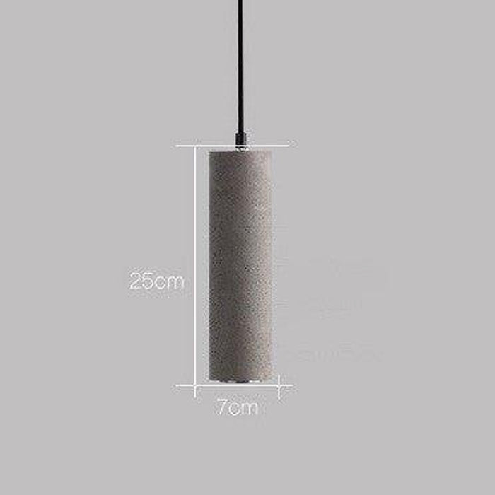 Concrete Pipe Pendant Light-DWHOME