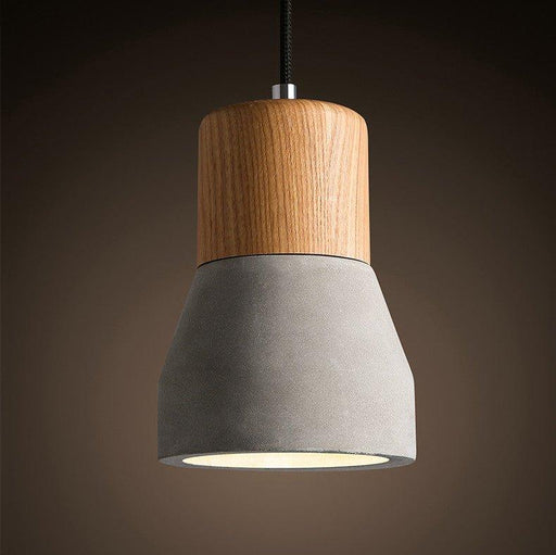 Concrete Wooden Stockholm Minimalist Pendant Light-DWHOME