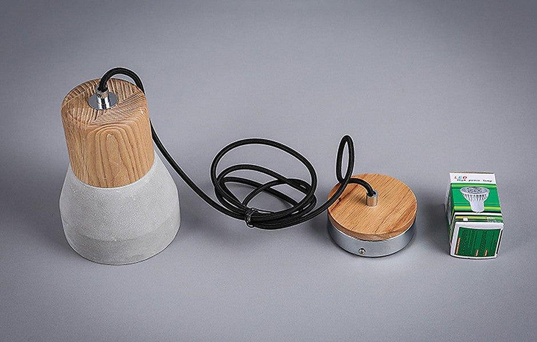 Concrete Wooden Stockholm Minimalist Pendant Light-DWHOME