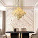 Moonshade Natural Marble Modern Chandelier-DWHOME