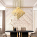 Moonshade Natural Marble Modern Chandelier - DWHOME