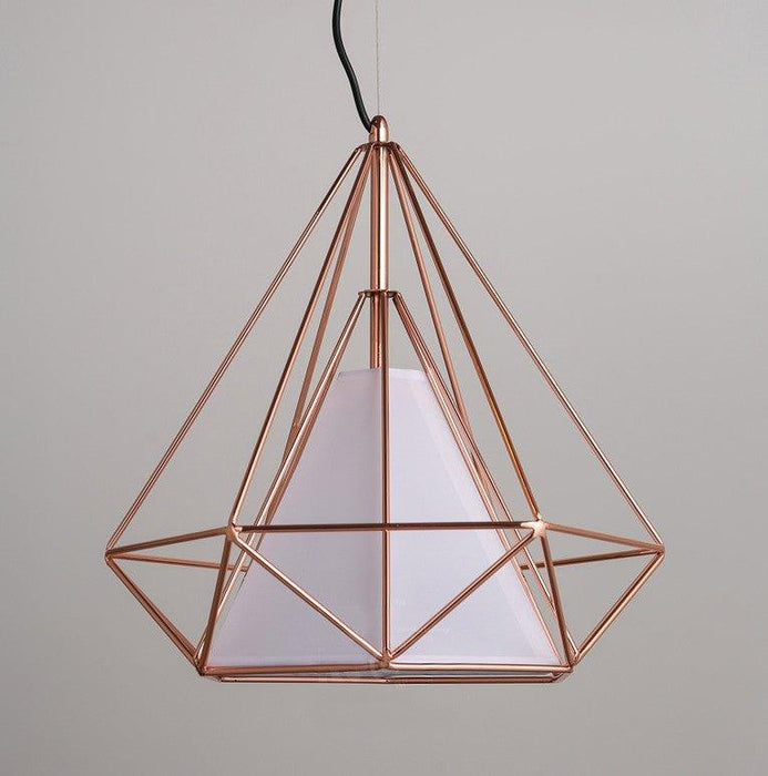 Copper Diamond Wire Cage Pendant Light - DWHOME
