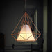 Copper Diamond Wire Cage Pendant Light - DWHOME