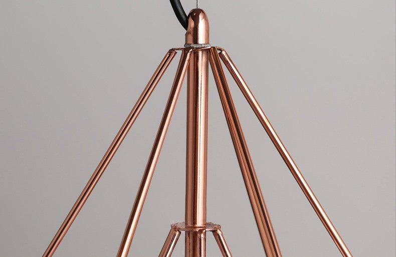 Copper Diamond Wire Cage Pendant Light - DWHOME