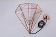 Copper Diamond Wire Cage Pendant Light - DWHOME