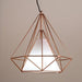 Copper Diamond Wire Cage Pendant Light - DWHOME