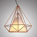 Copper Diamond Wire Cage Pendant Light - DWHOME