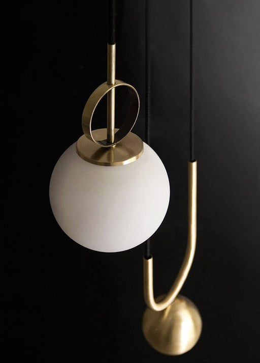Cradle Brass mid century pulley pendant light-DWHOME