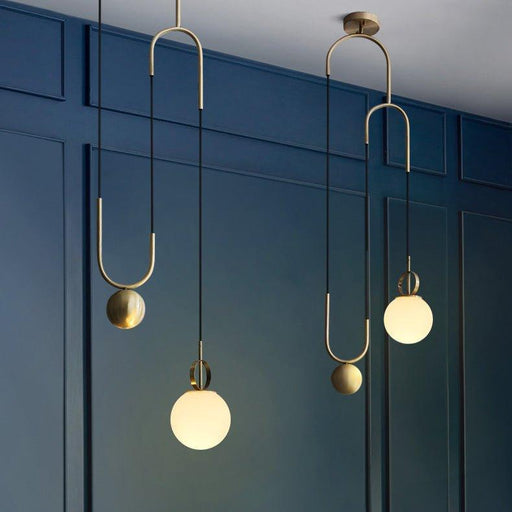 Cradle Brass mid century pulley pendant light-DWHOME